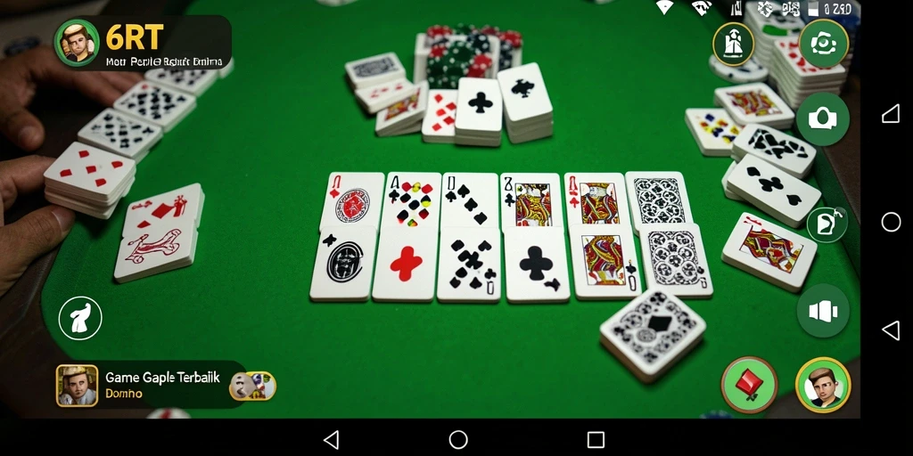 Tampilan gameplay seru dari 6RT saat bermain Gaple.