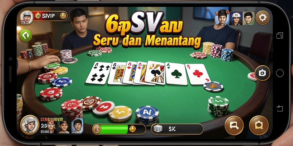 Screenshot 6SVIP yang memperlihatkan gameplay Gaple yang seru.