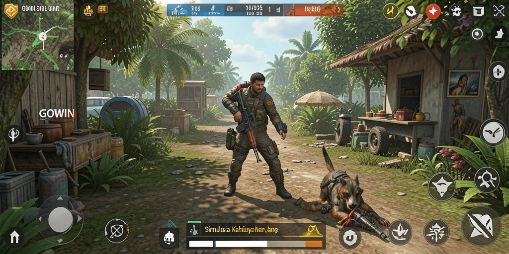 Tampilan grafis menarik dari gameplay <strong>GOWIN</strong> yang memberi pengalaman simulasi mendalam.