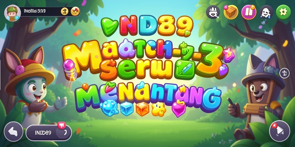 Tampilan menarik dari gameplay Match-3 yang menantang.