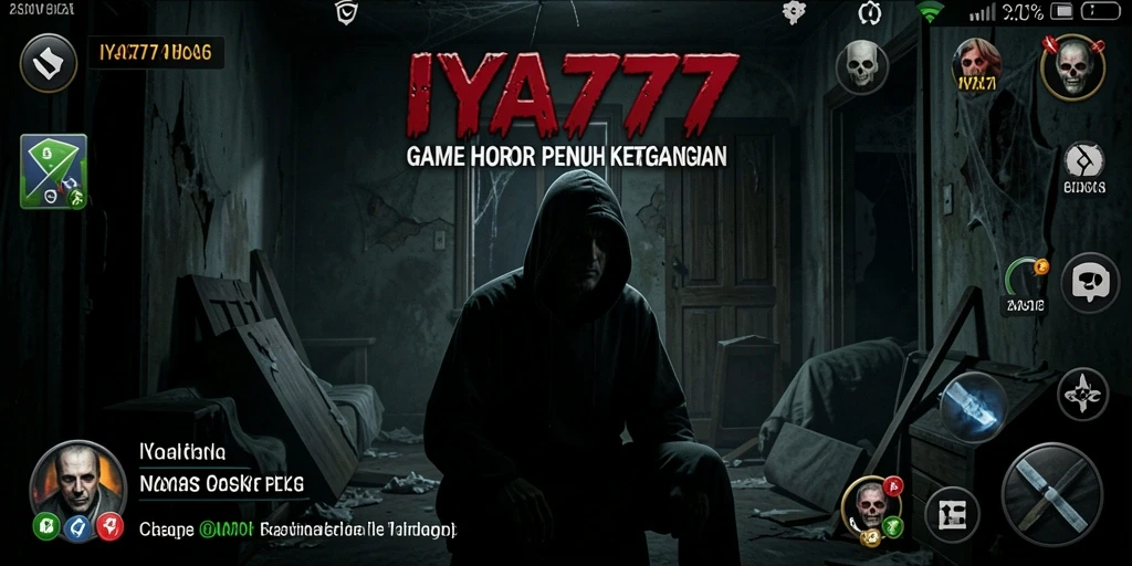 Tampilan gameplay menakutkan di IYA777 dengan atmosfer menyeramkan.