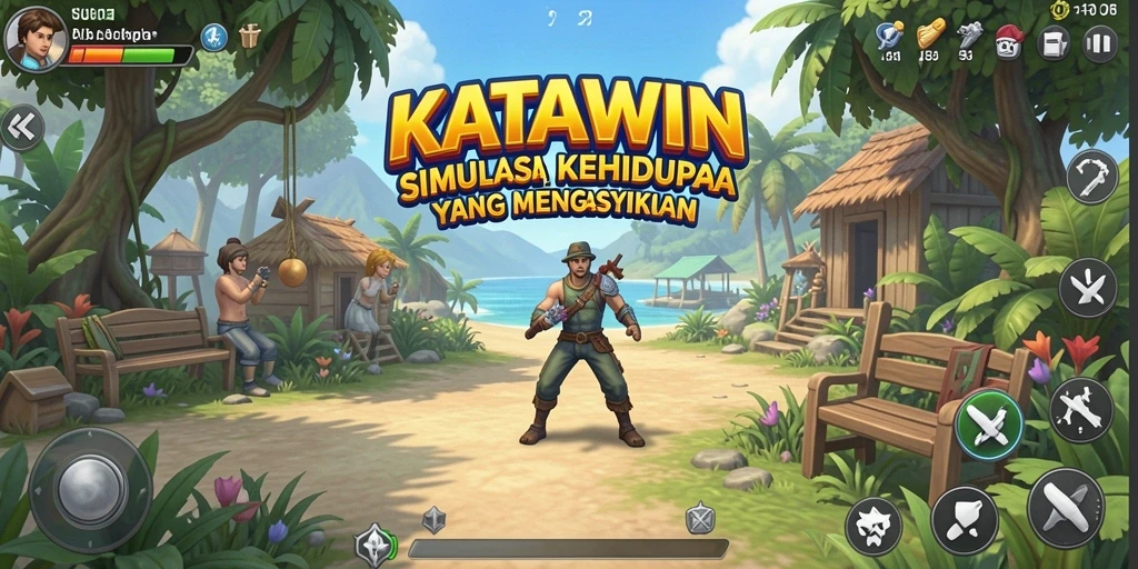 Screenshot KATAWIN menampilkan momen gameplay yang mendalam dan interaktif.