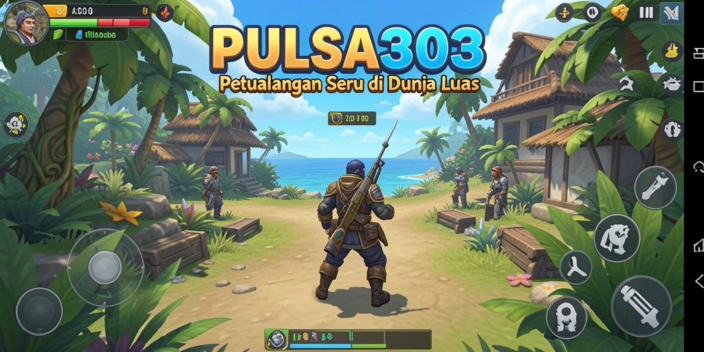 Screenshot menunjukkan karakter utama menjelajahi dunia petualangan yang menakjubkan.