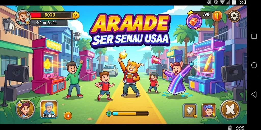 Screenshot S80 menampilkan aksi seru di permainan arcade.