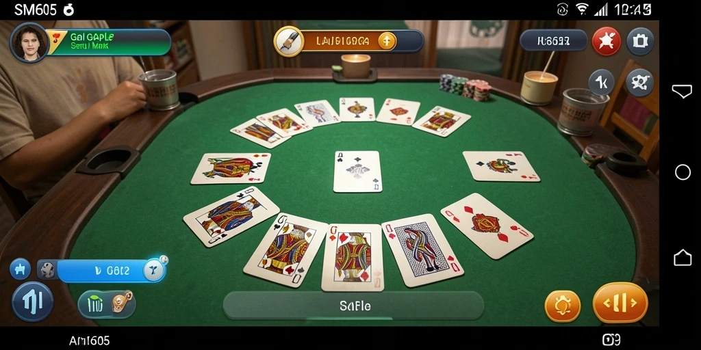 Tampilan gameplay Gaple yang menarik dan interaktif di SM605.