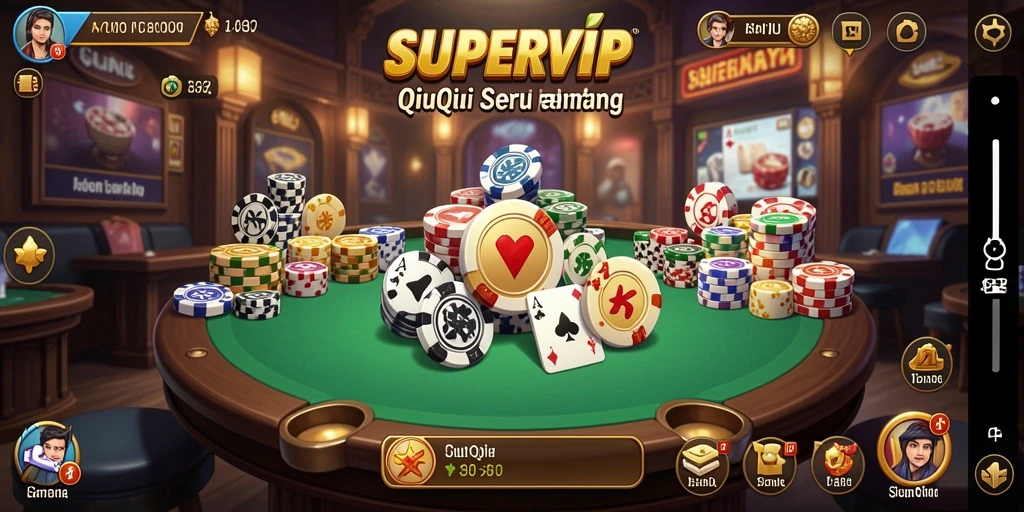 Tampilan gameplay QiuQiu yang seru dan menantang.