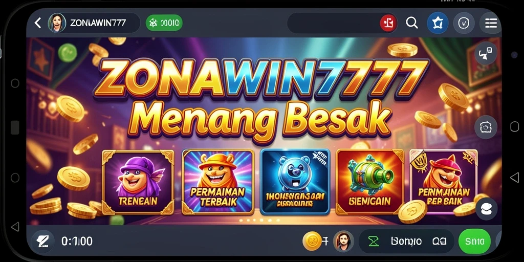 Tampilan menakjubkan dari gameplay permainan Slot ZONAWIN777.